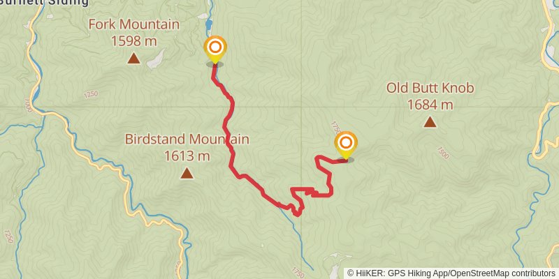 Little East Fork Trail stage 2 Map