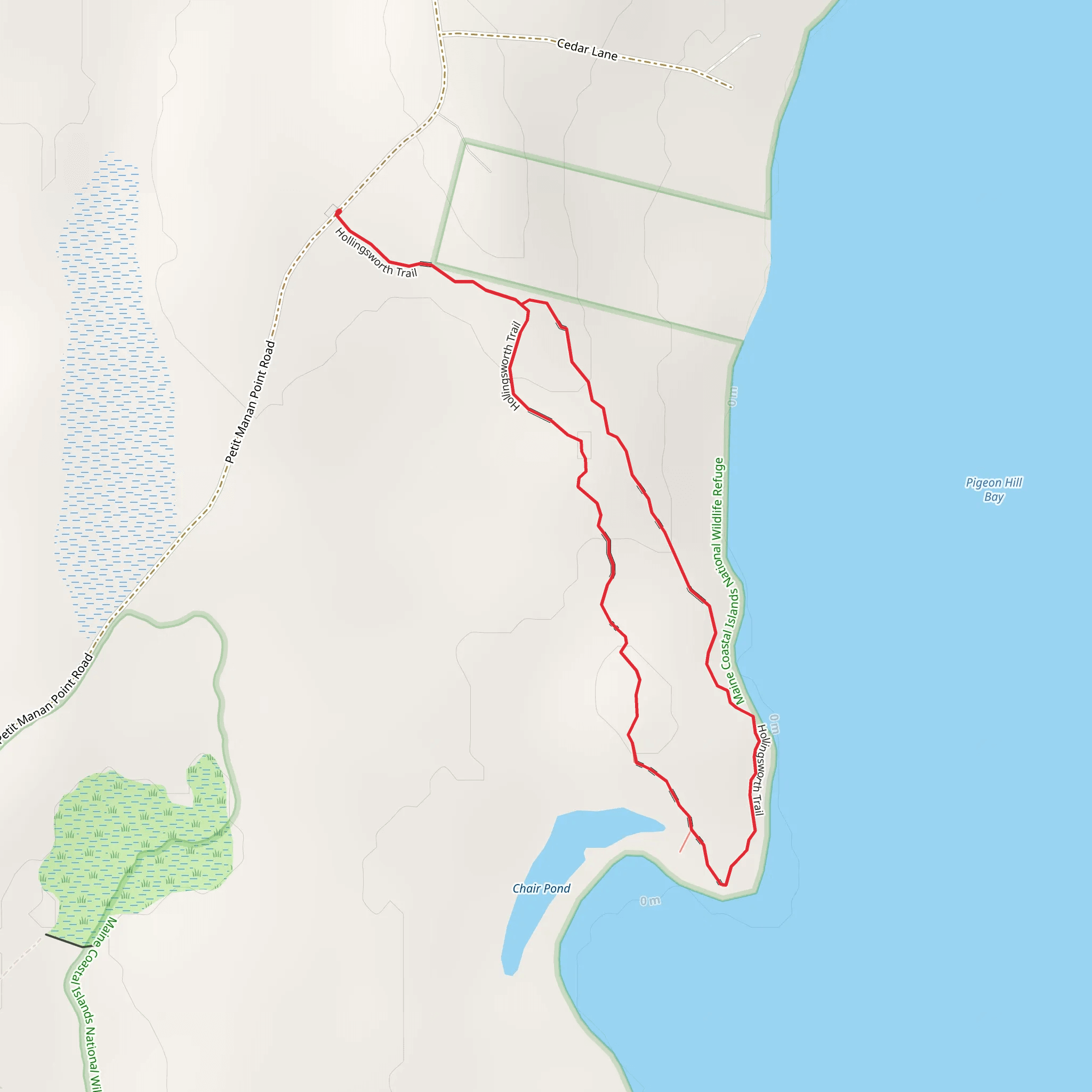 Chair Pond Head Loop mobile static map
