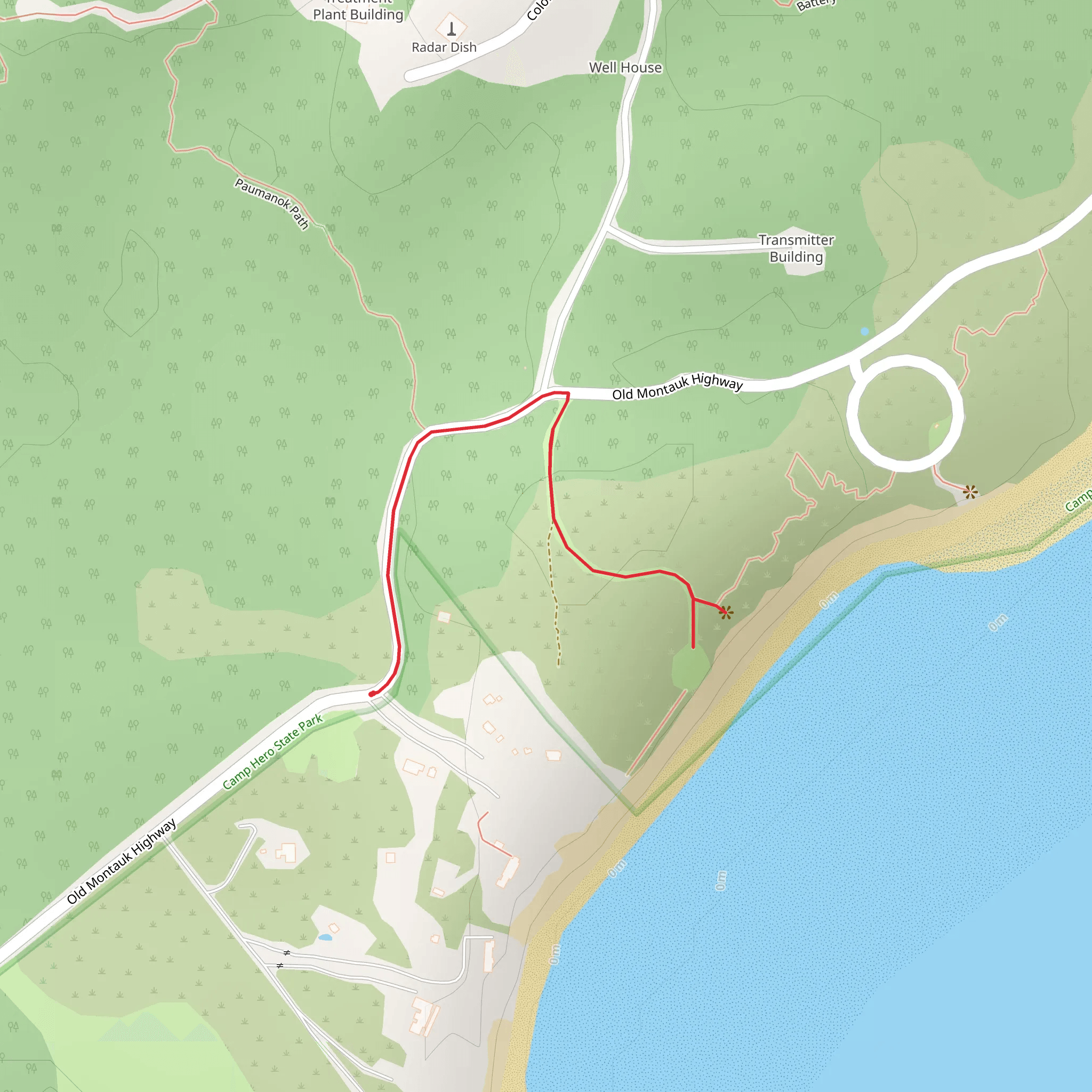 Paumanok Path Trail via Old Montauk Highway mobile static map