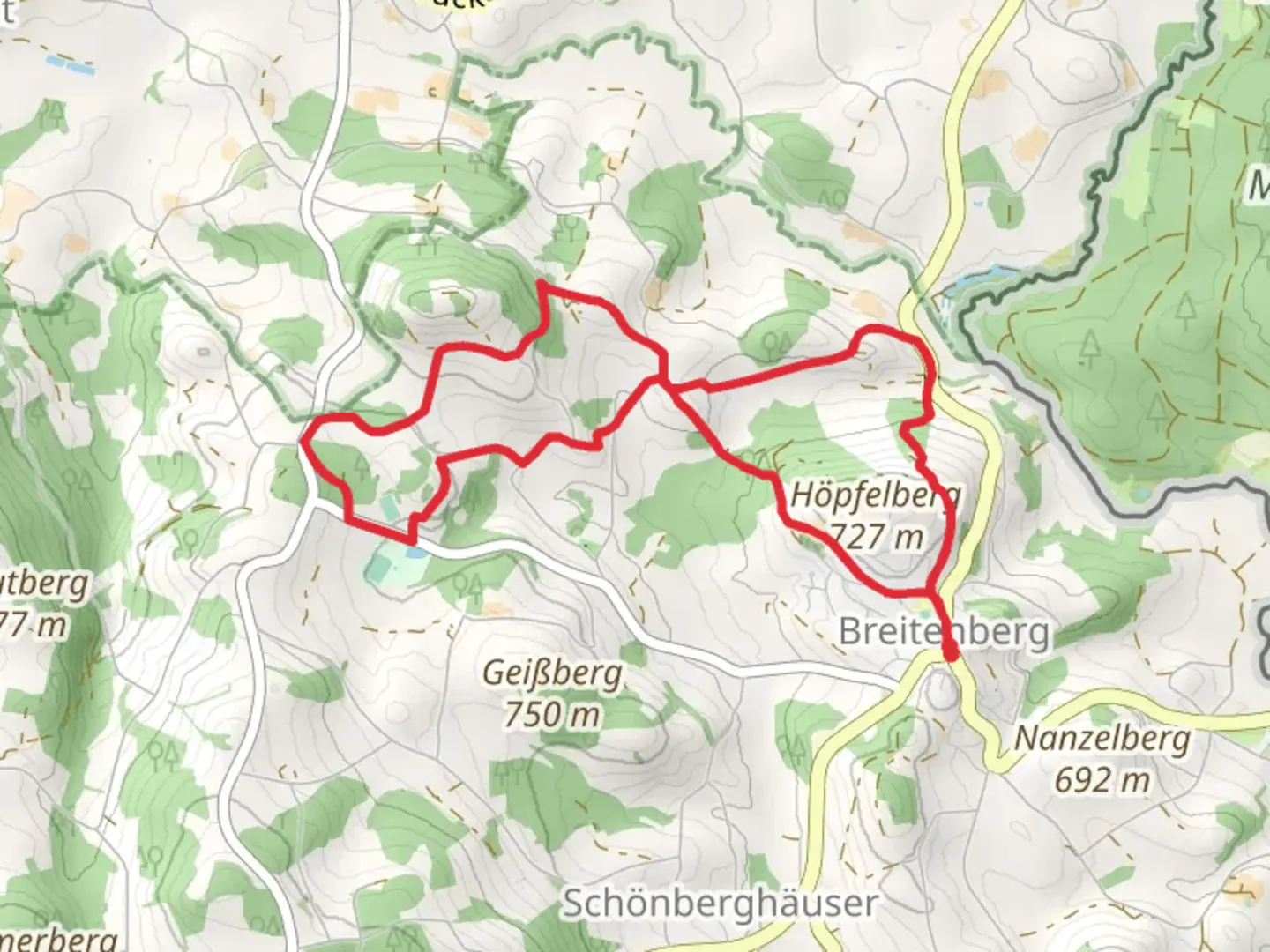 An image depicting the trail Weberweg and its surrounding area.
