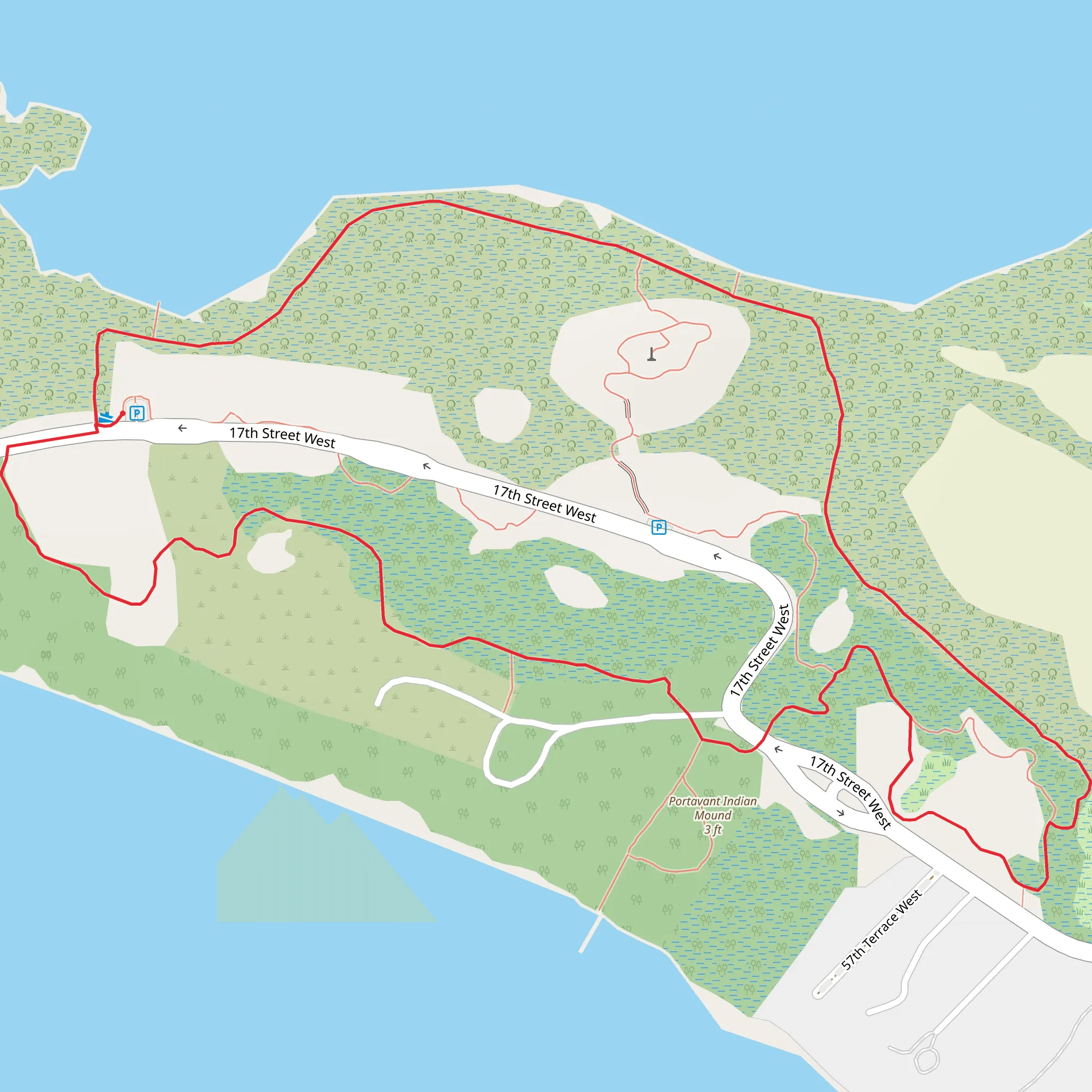 Snead Island Loop mobile static map