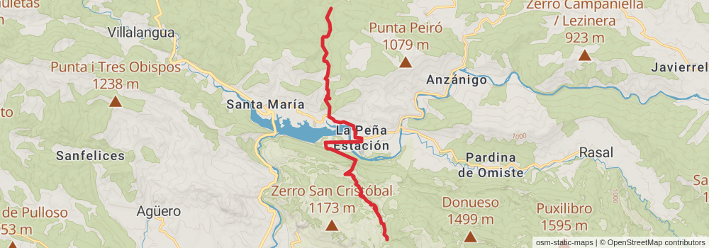 GR 95 - Calzada Romana de Zaragoza a Francia por el Puerto del Palo stage 3 Map