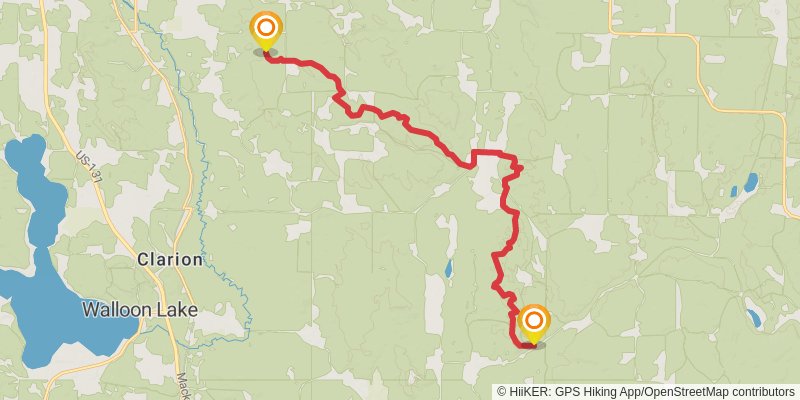 North Country Trail - Michigan Southeast stage 6 Map