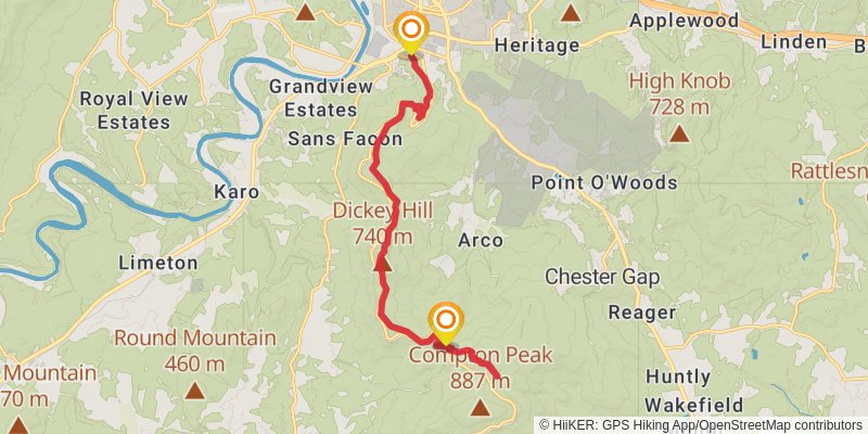 Dickey Ridge Trail stage 2 Map