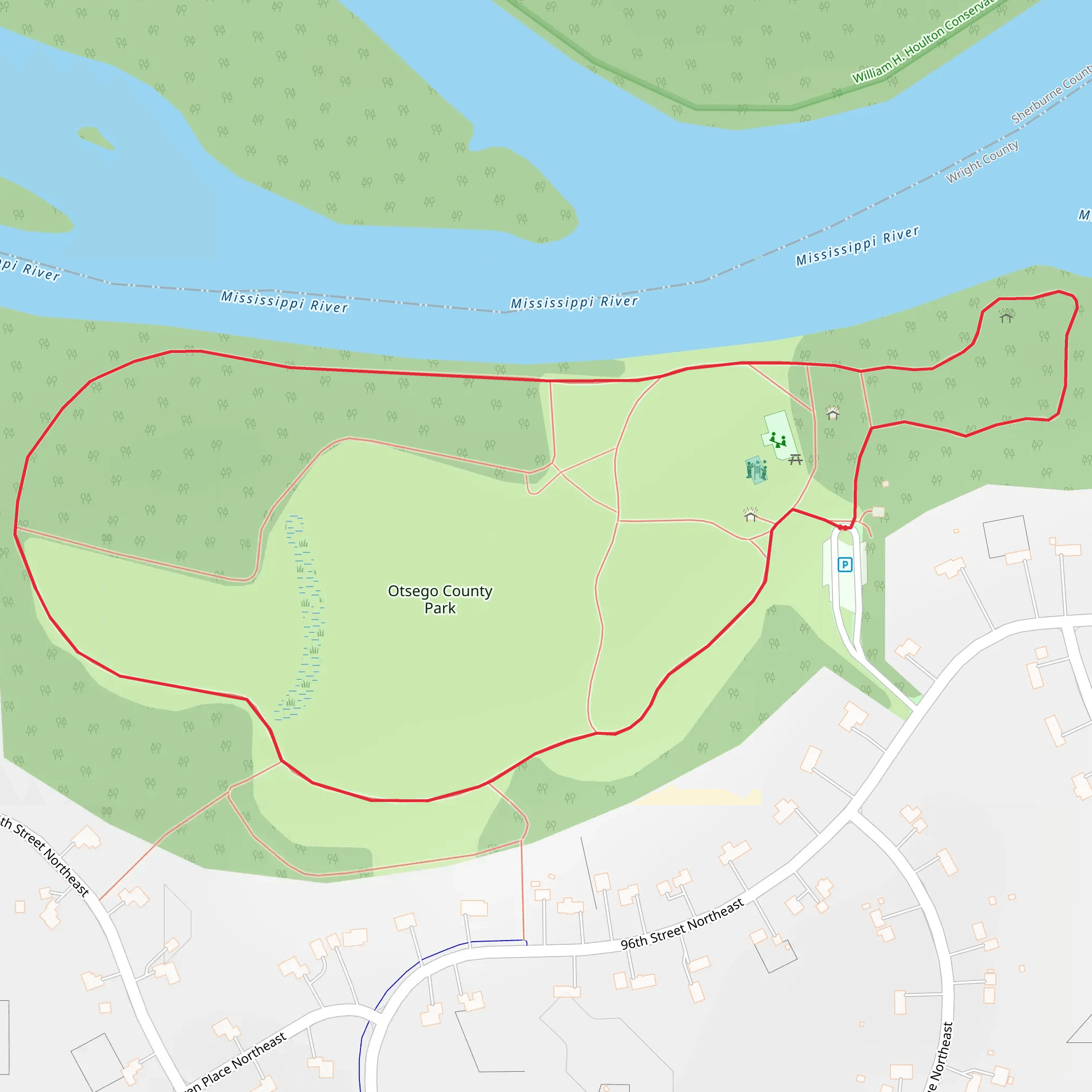 Otsego County Park Loop mobile static map