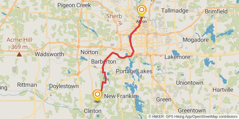 Ohio Erie Canal Towpath Trail stage 4 Map