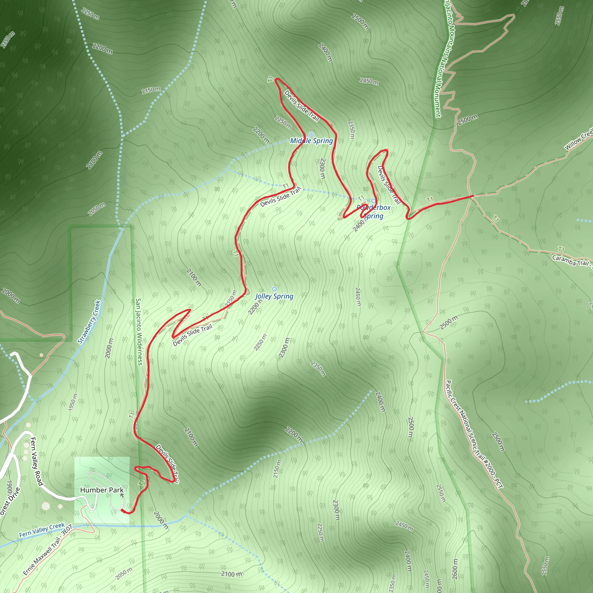 Devil's Slide Trail mobile static map