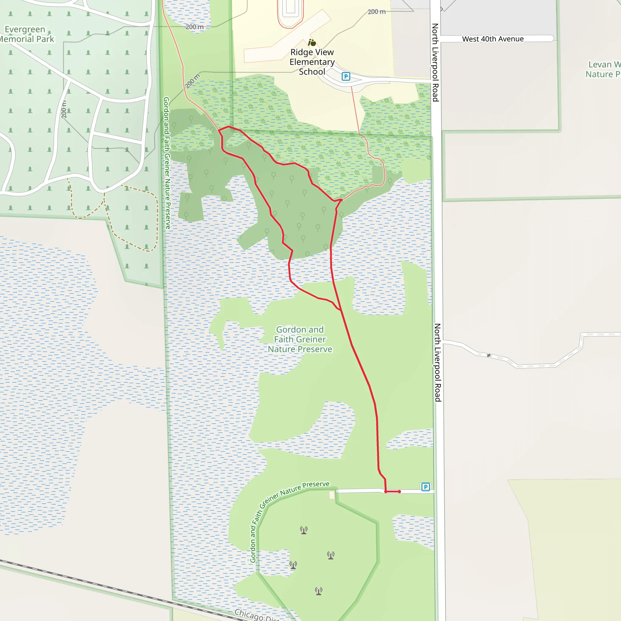 North Liverpool Road Loop mobile static map