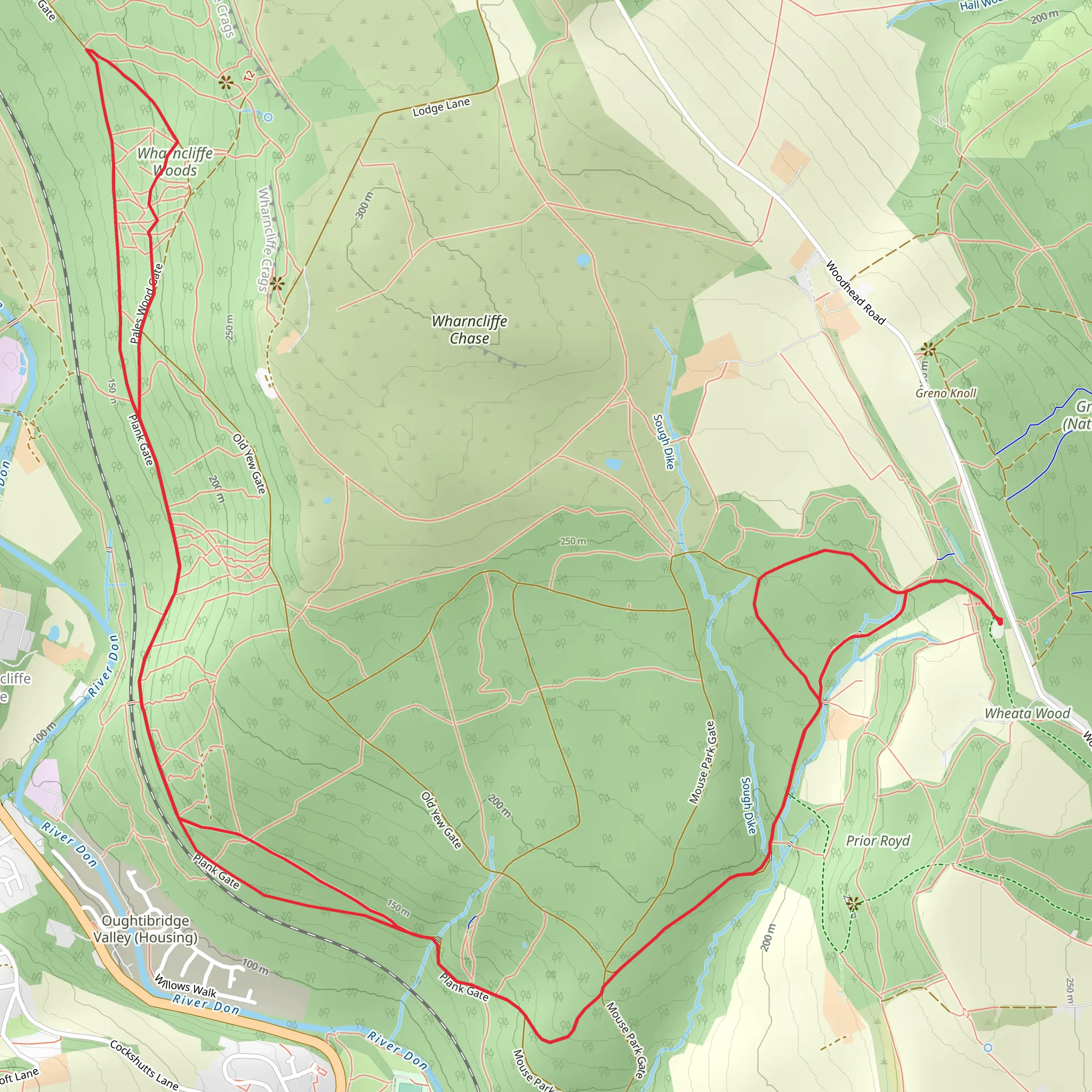 Stead Spring, Redmires Wood and Todwick Wood Walk mobile static map