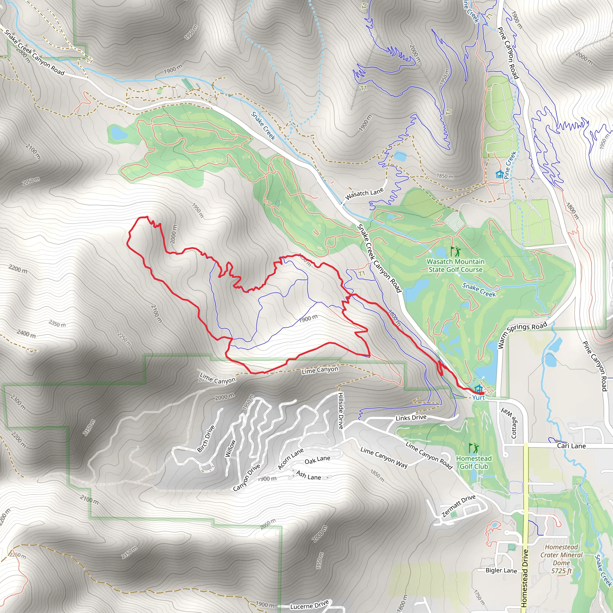 Epperson Trail and Crows Nest Trail mobile static map