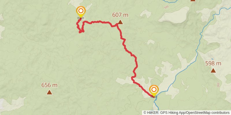 Whangaiterenga to Crosbies Hut Track stage 1 Map