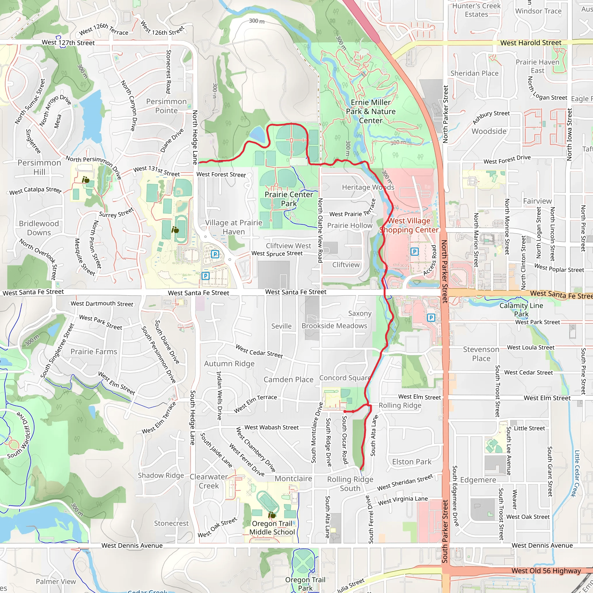 Rolling Ridge Trail mobile static map