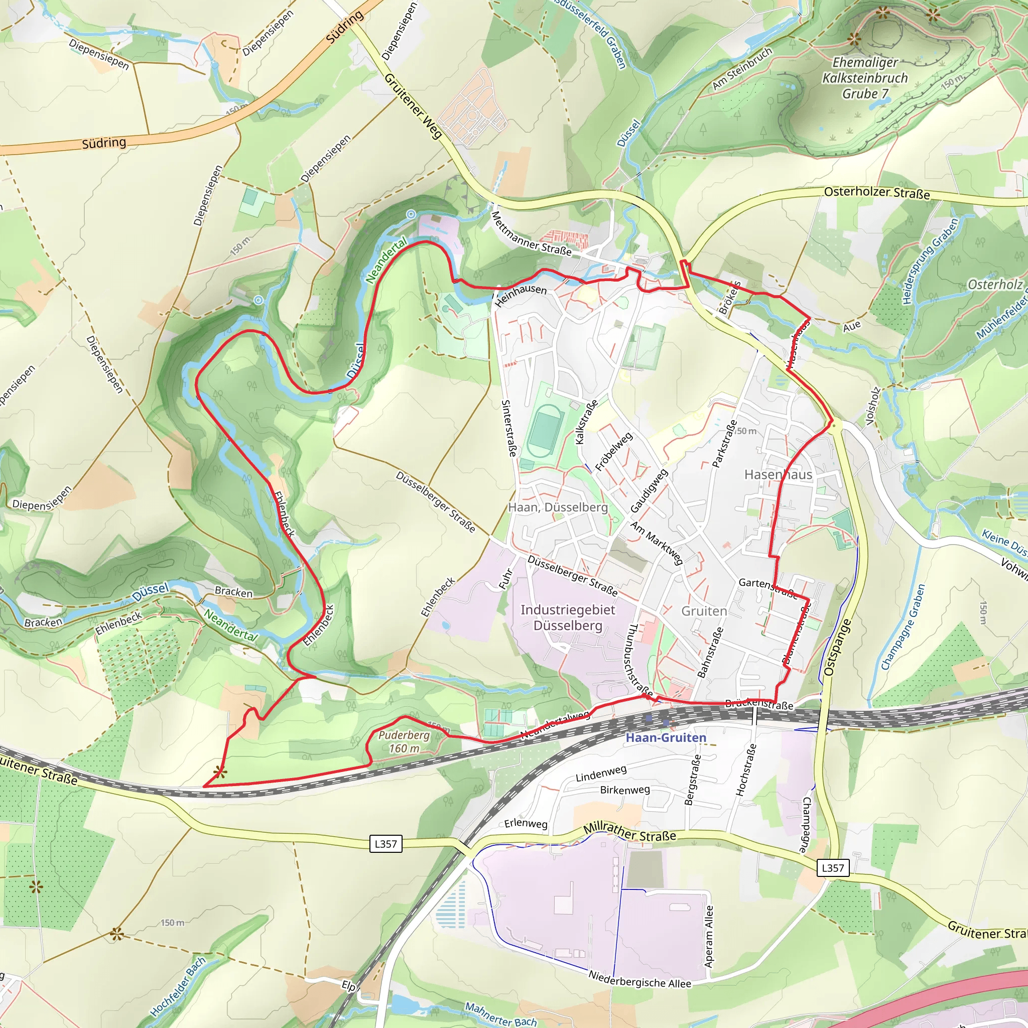 Gruiten Rundweg mobile static map