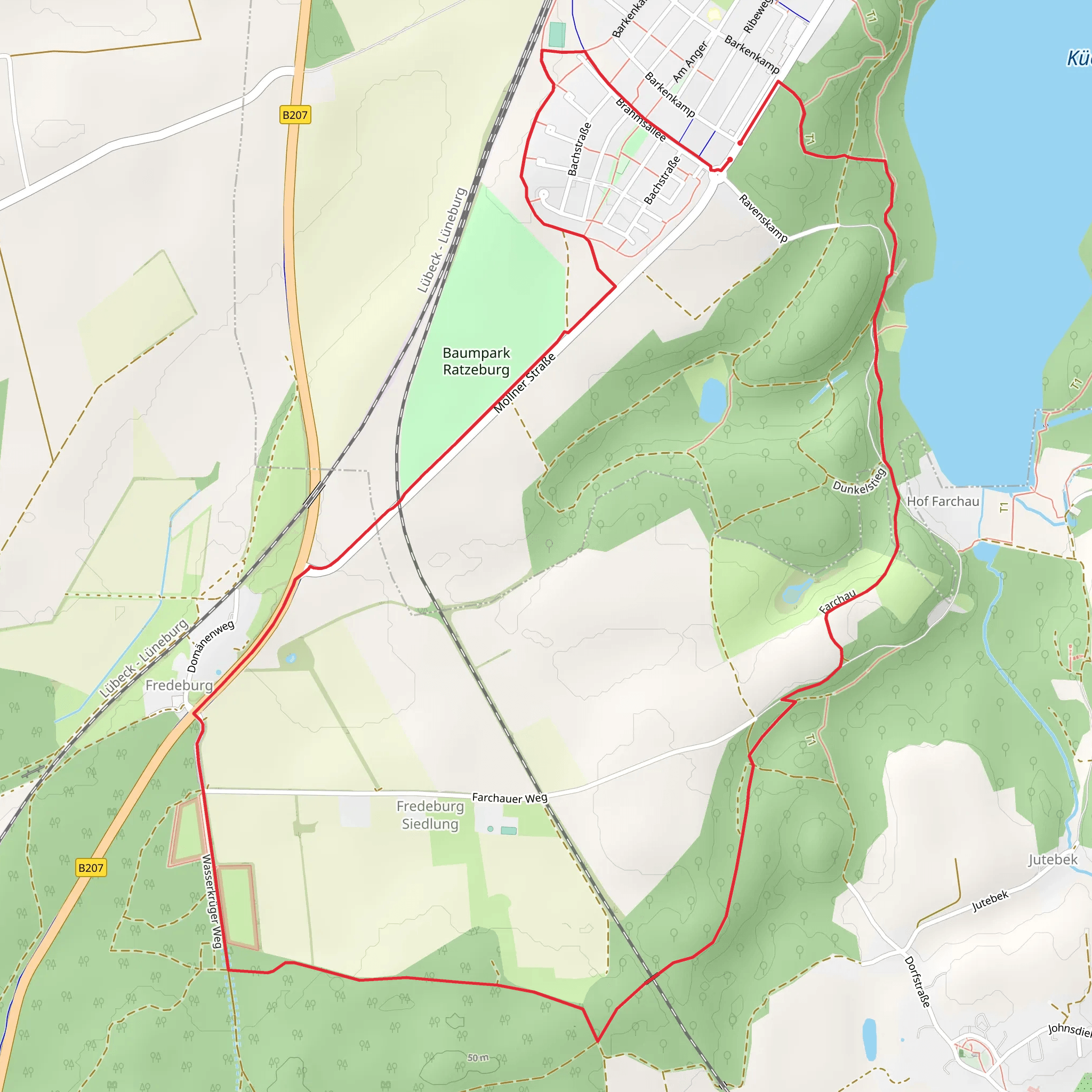 Wisentgehege II Loop via Rundweg Kuechensee mobile static map