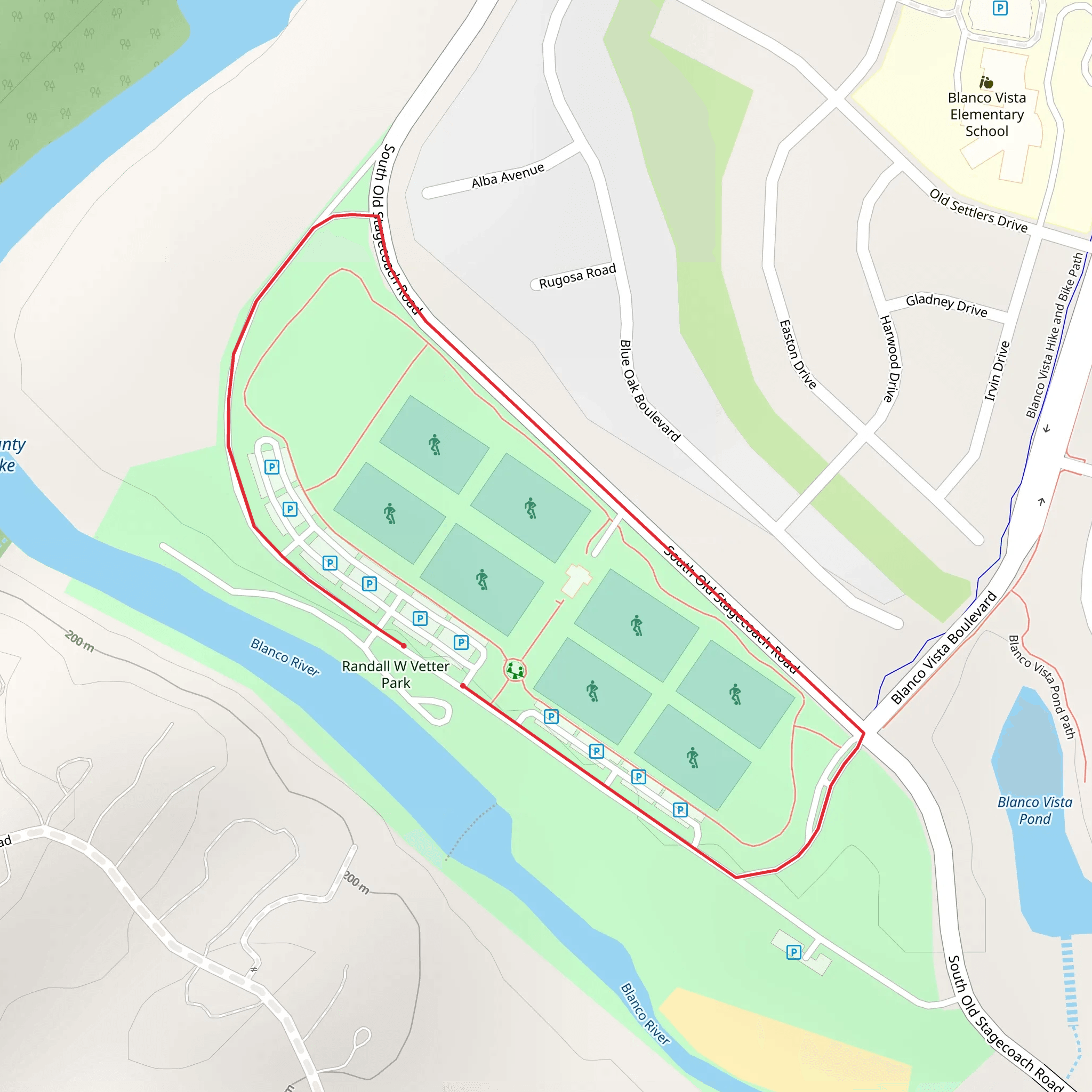 Randall W Vetter Park Loop mobile static map