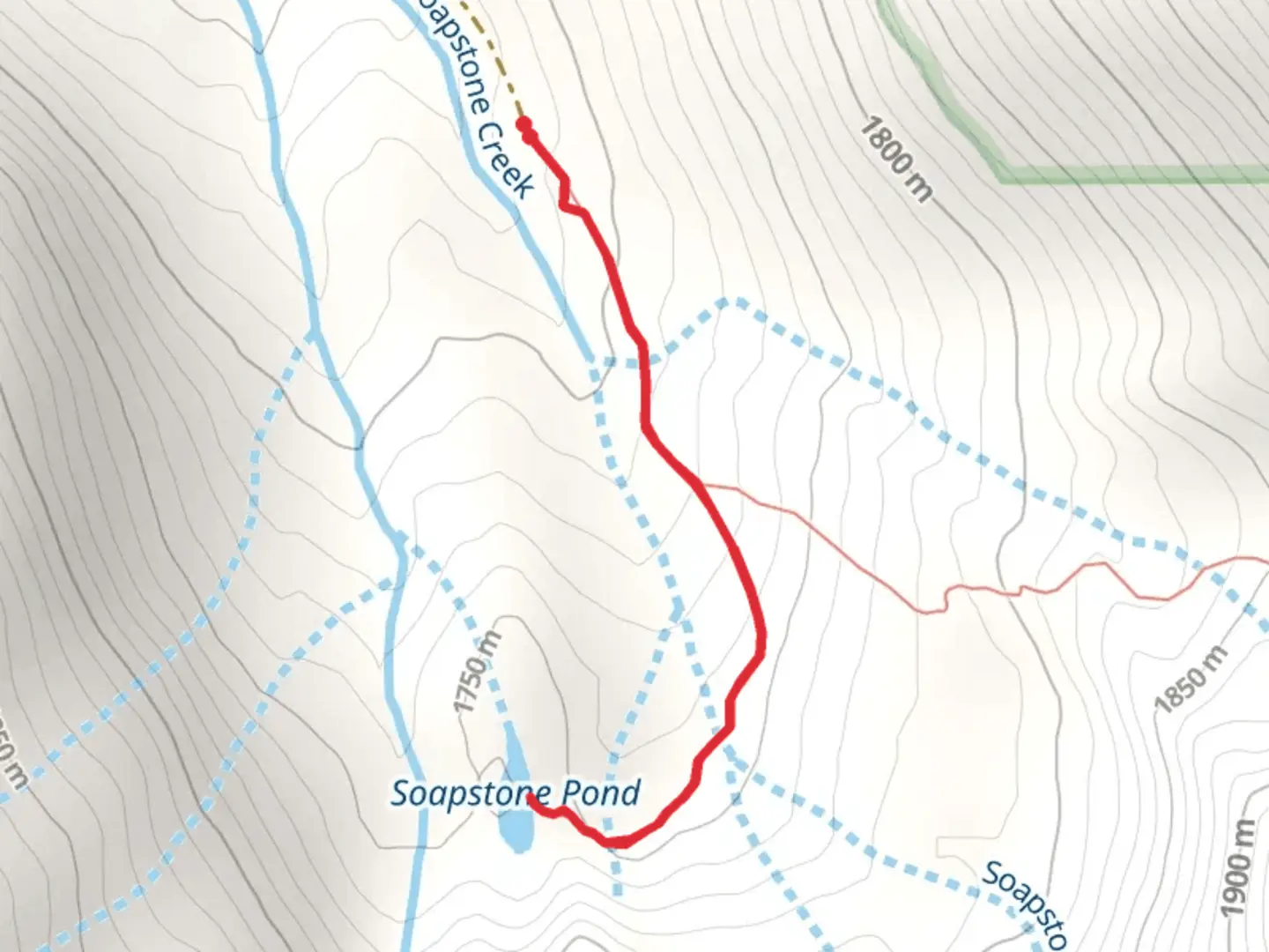 An image depicting the trail Soapstone Pond Trail and its surrounding area.