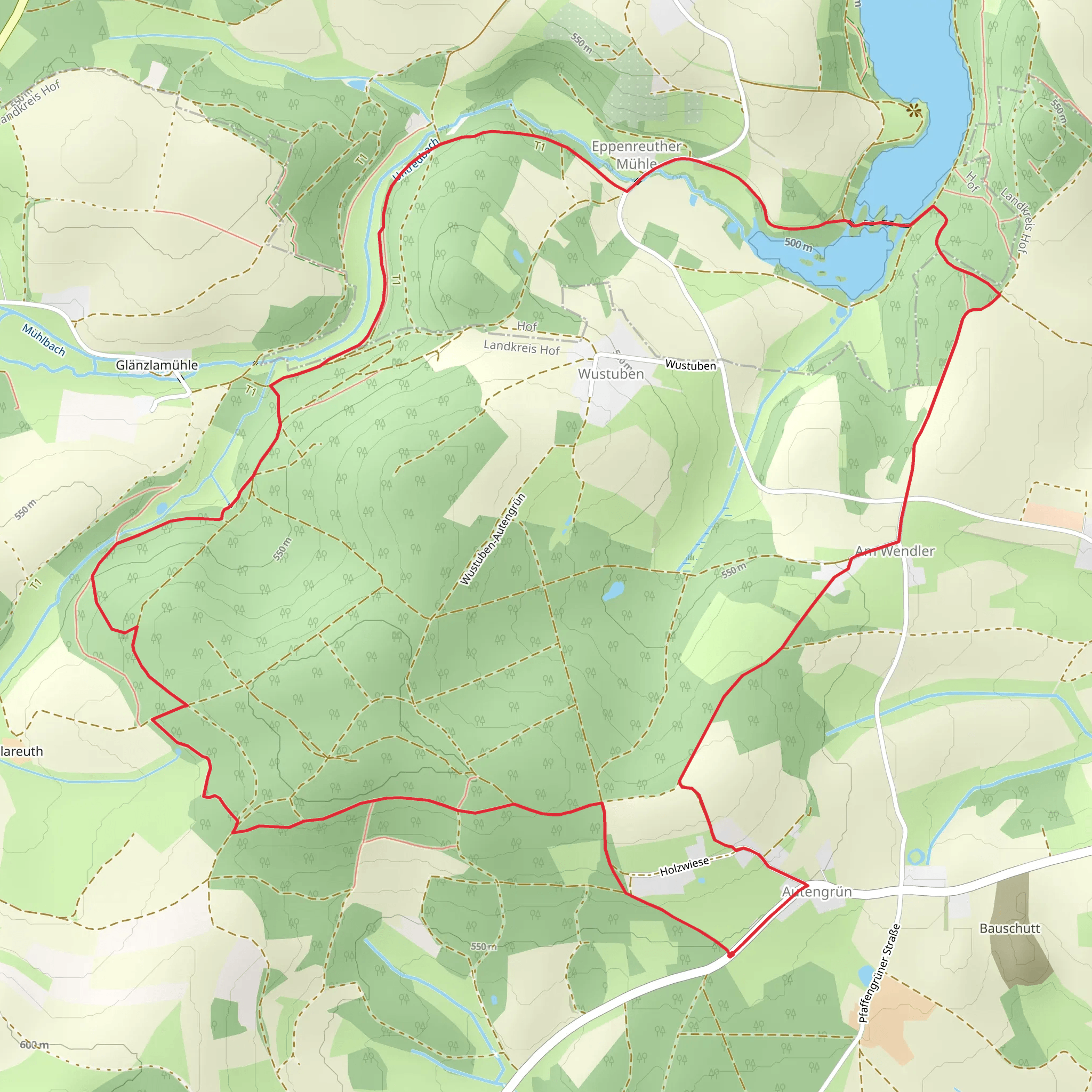 Rundwanderweg Oberkotzau mobile static map