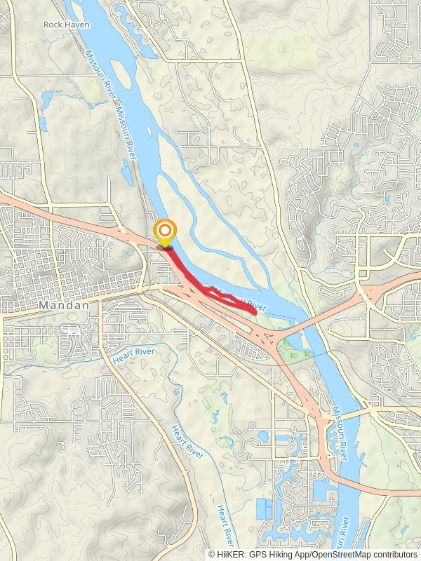 Missouri River Natural Area Loop mobile static map