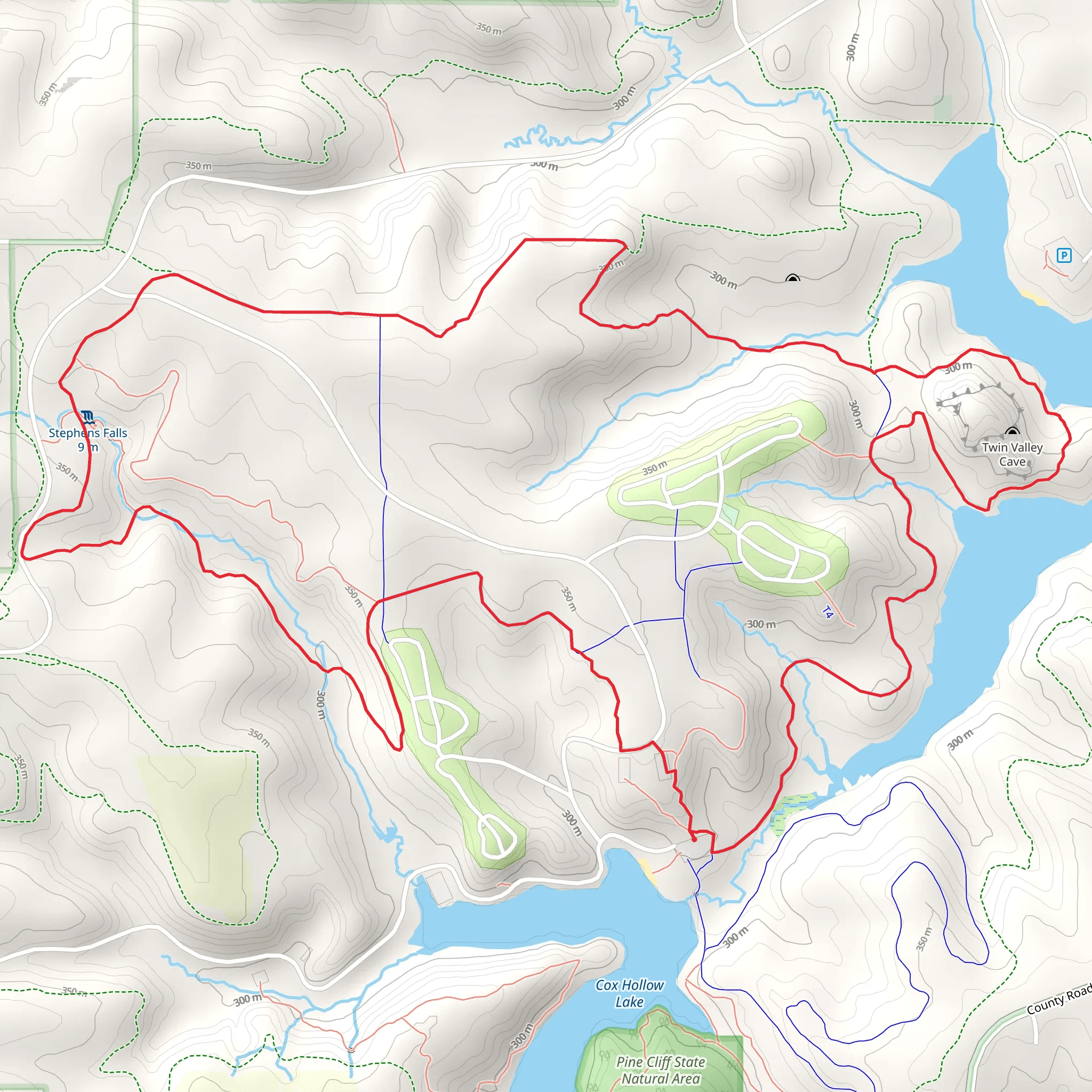 Lost Canyon Trail, Goldmine Trail and Cave Loop mobile static map