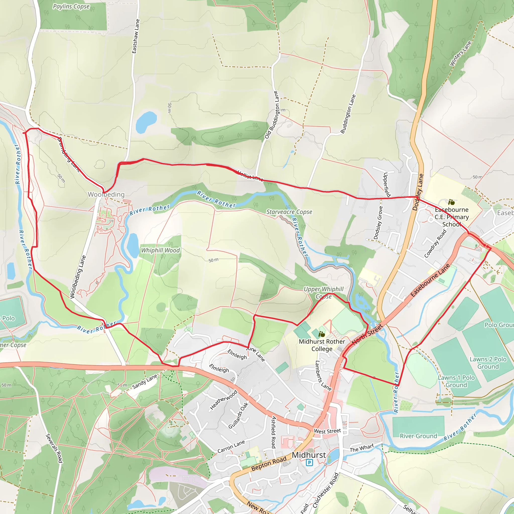 Midhurst and Woolbeding mobile static map