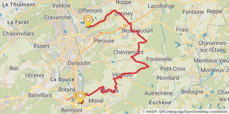 GR de Pays - Randonnée des Forts stage 1 Map