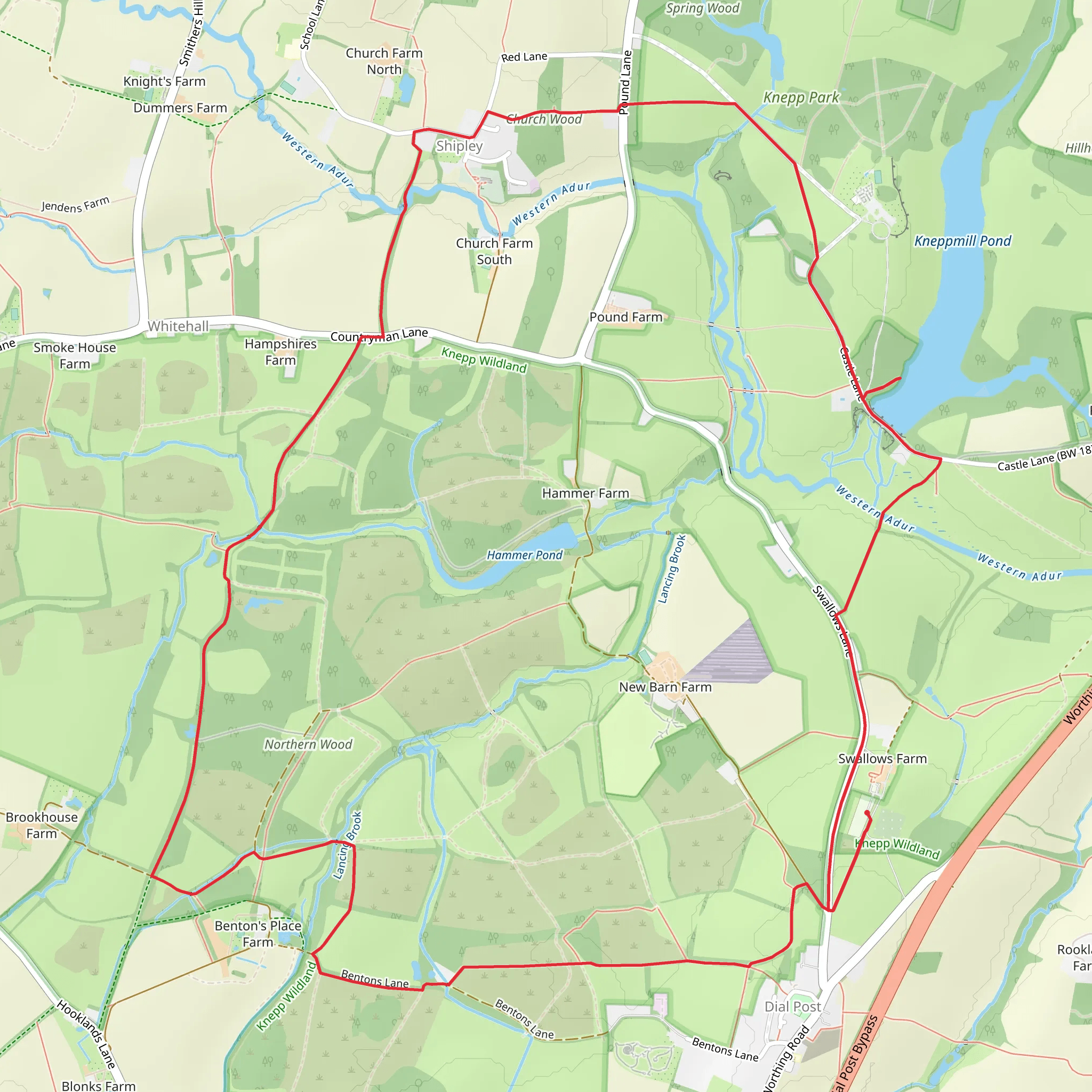 Dial Post to Shipley Loop mobile static map
