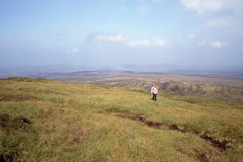 An image depicting the trail Slieve Snaght and Slieve Main Walk and its surrounding area.
