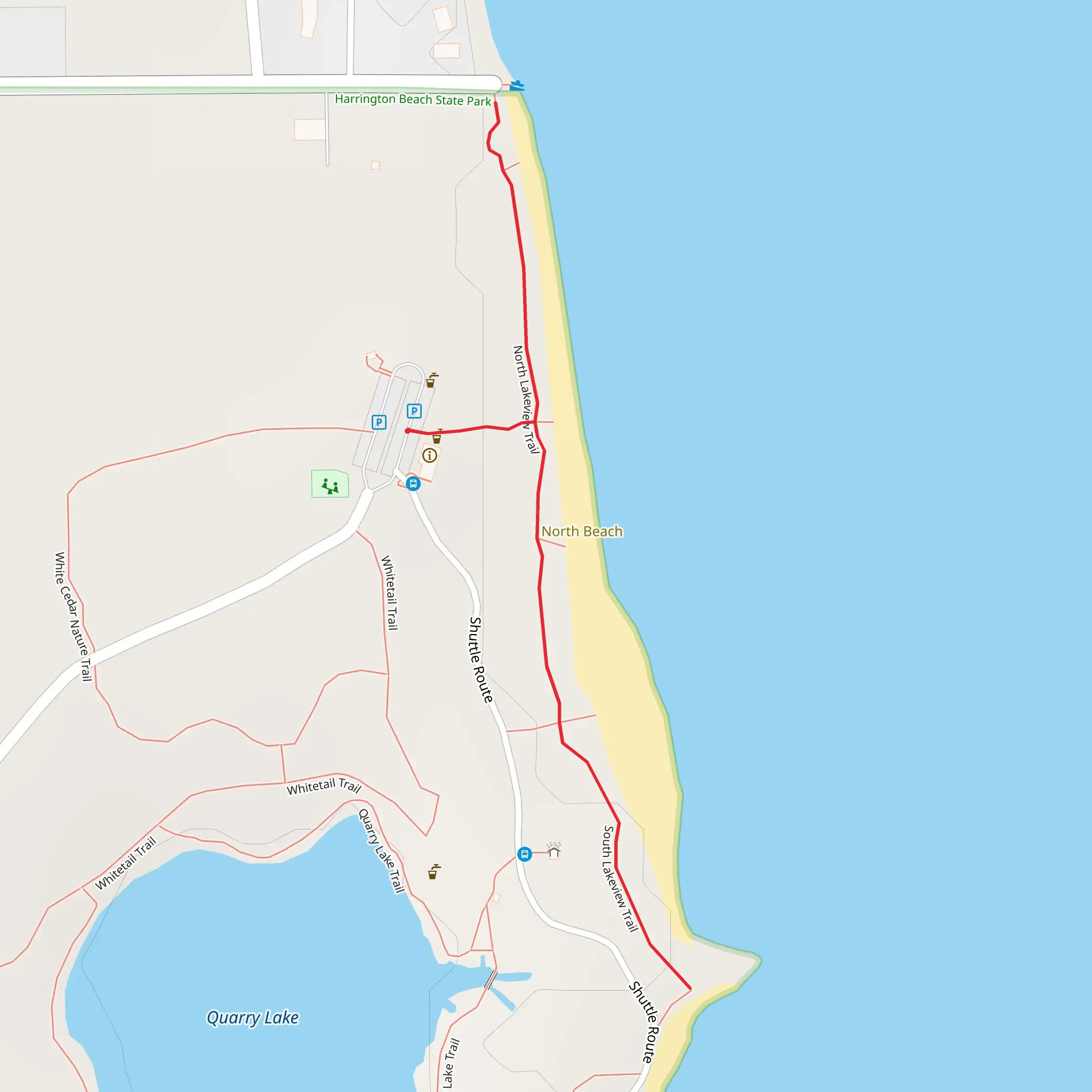 South and North Lakeview Trail mobile static map