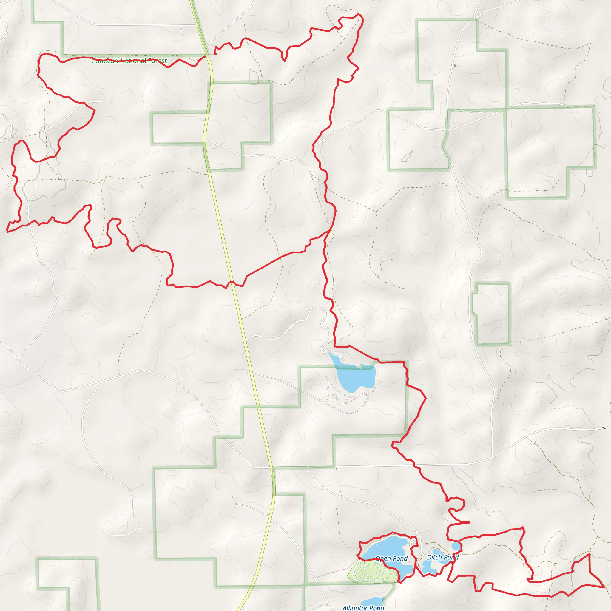 Conecuh Trail mobile static map