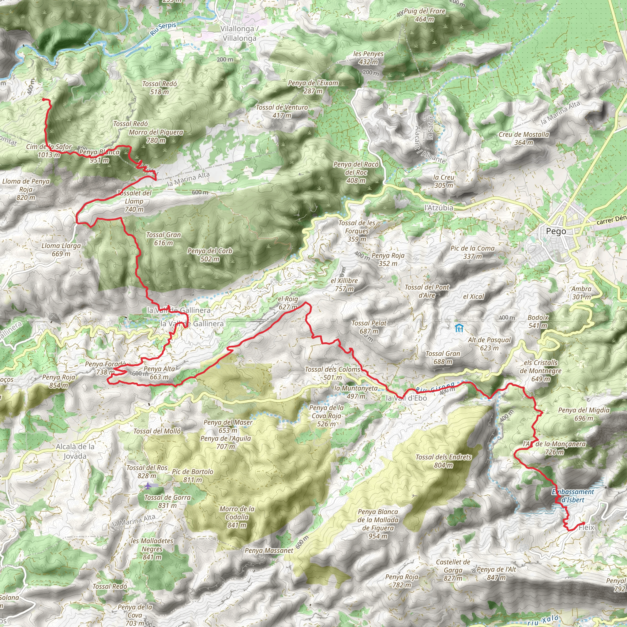 Les Valls PR CV 043 mobile static map