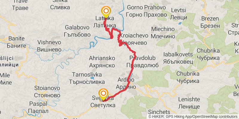 Sultans Trail stage 102 Map