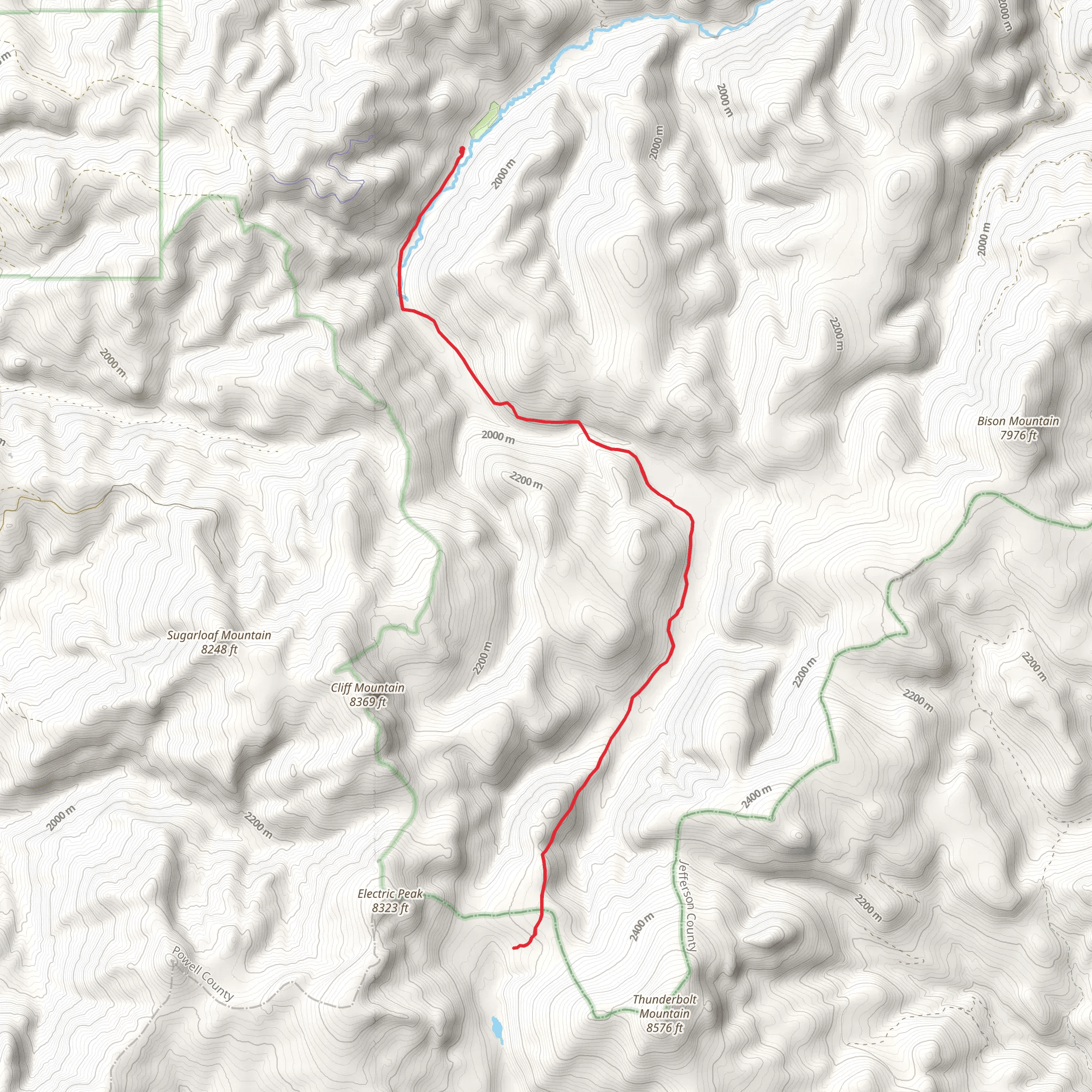 Blackfoot Meadows Trail mobile static map
