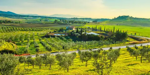 An image depicting the trail Cammino De Oropa and its surrounding area.