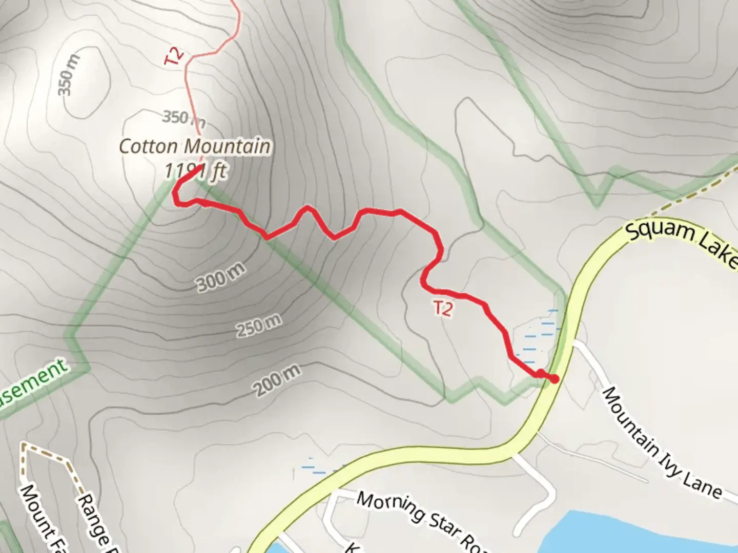 An image depicting the trail Cotton Mountain Trail and its surrounding area.