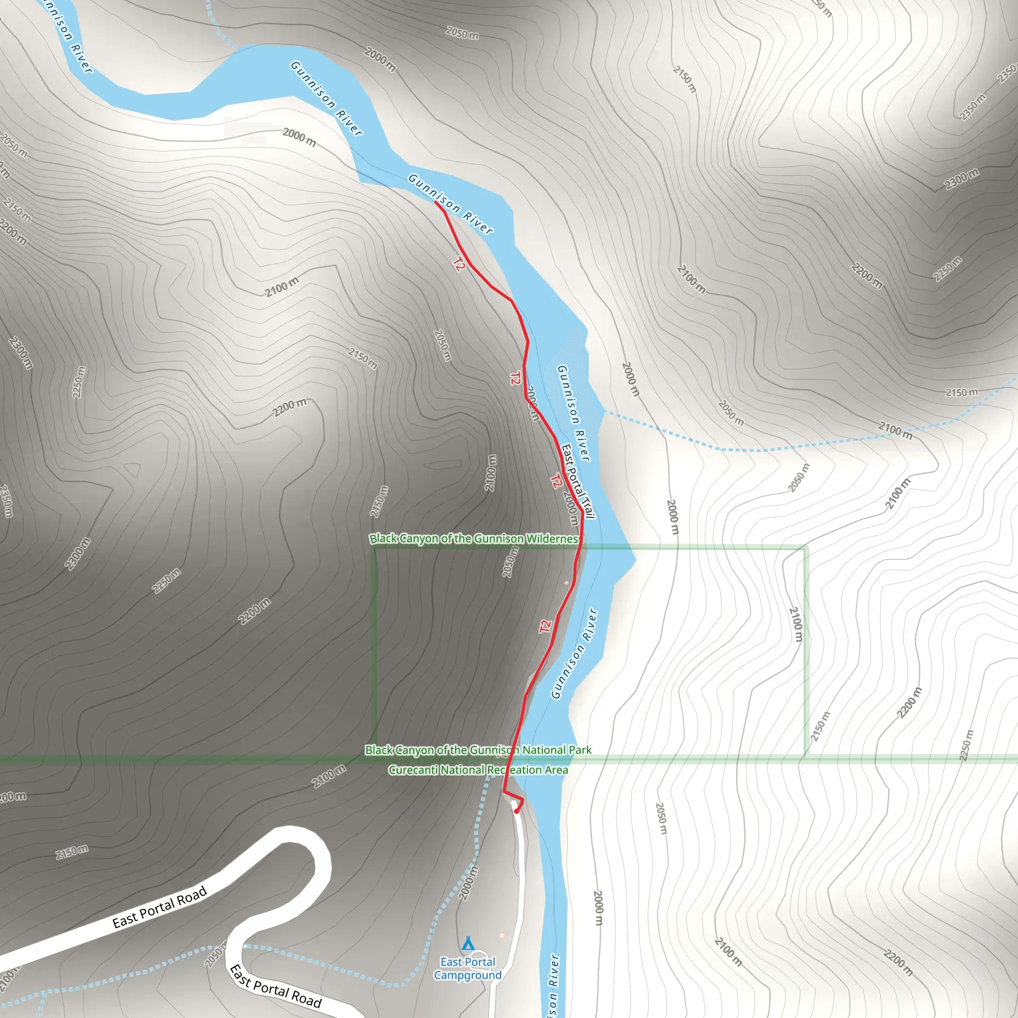 Gunnison River - Black Canyon of the Gunnison mobile static map