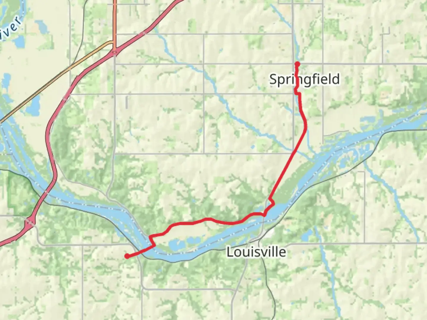 An image depicting the trail MoPac Trail - Springfield and its surrounding area.