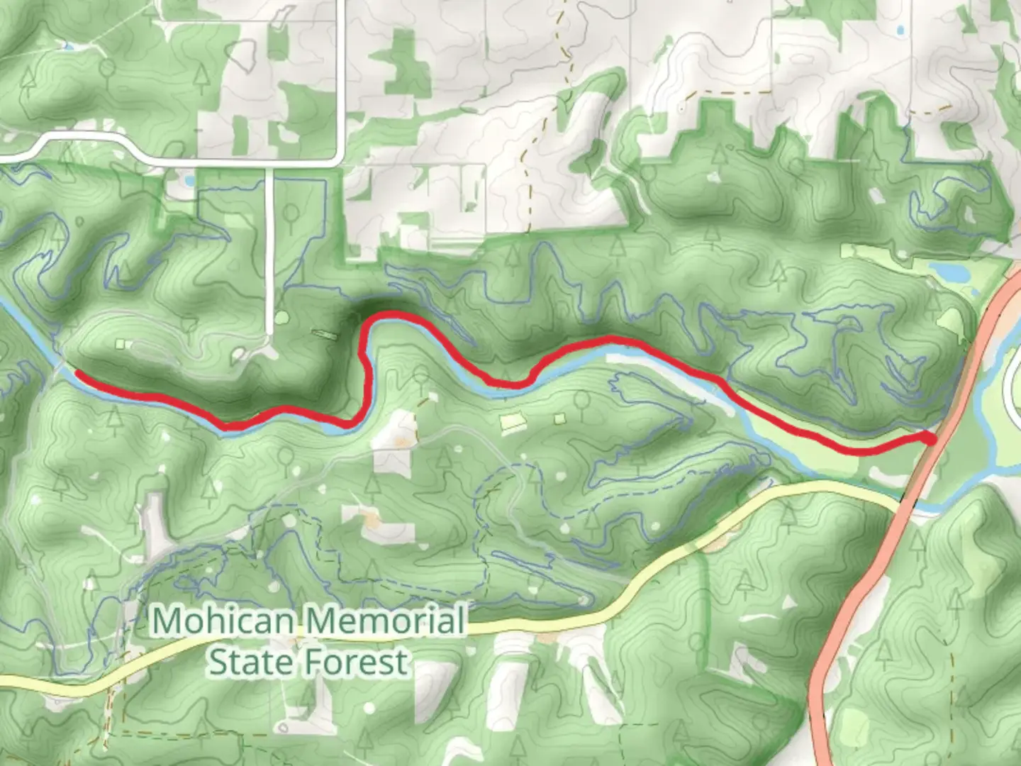 An image depicting the trail Hemlock Gorge Trail and its surrounding area.