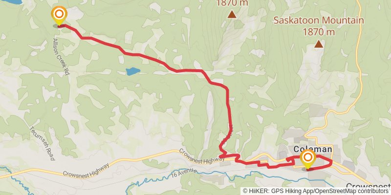 Great Divide Trail stage 10 Map