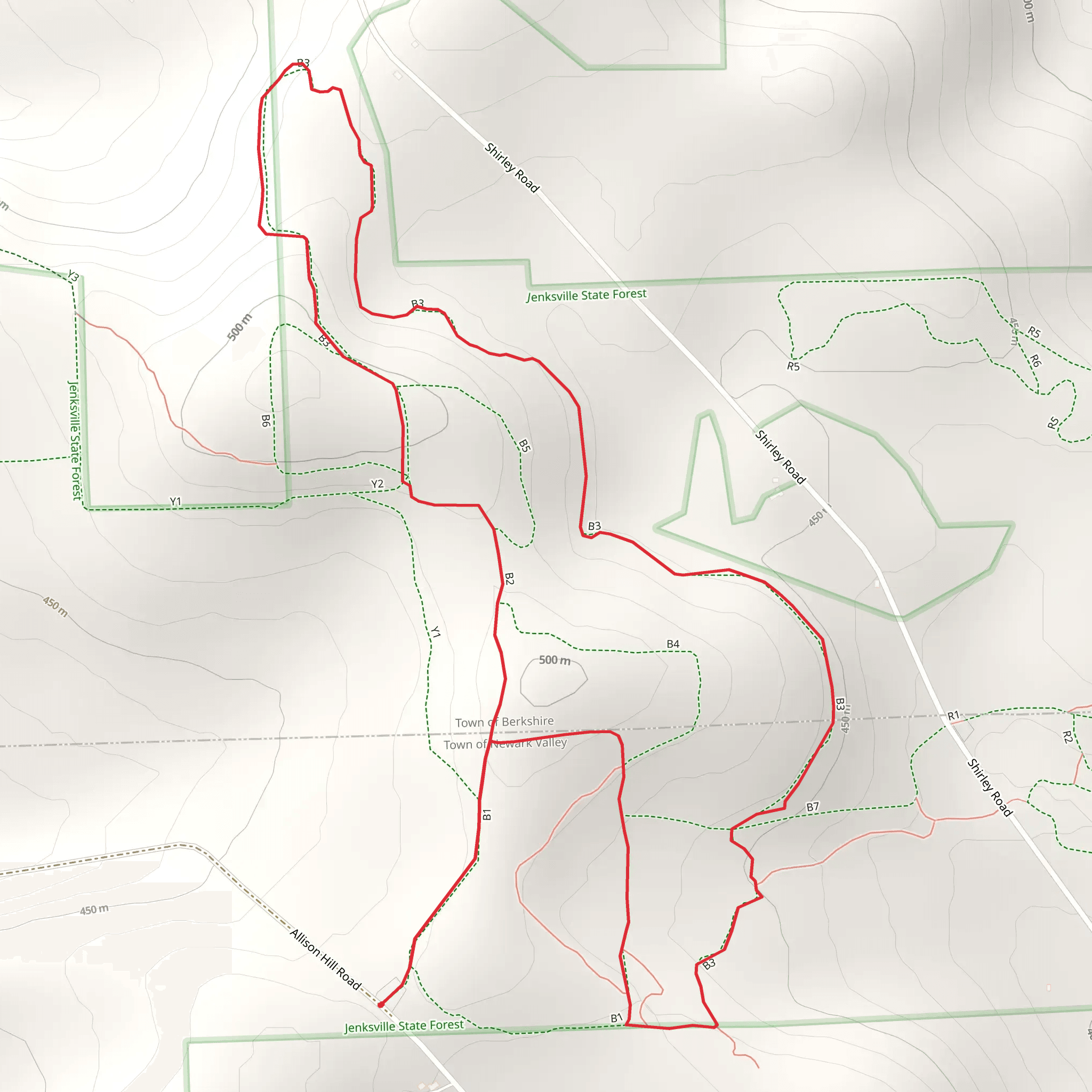Loop Trail from Richardson Hill mobile static map