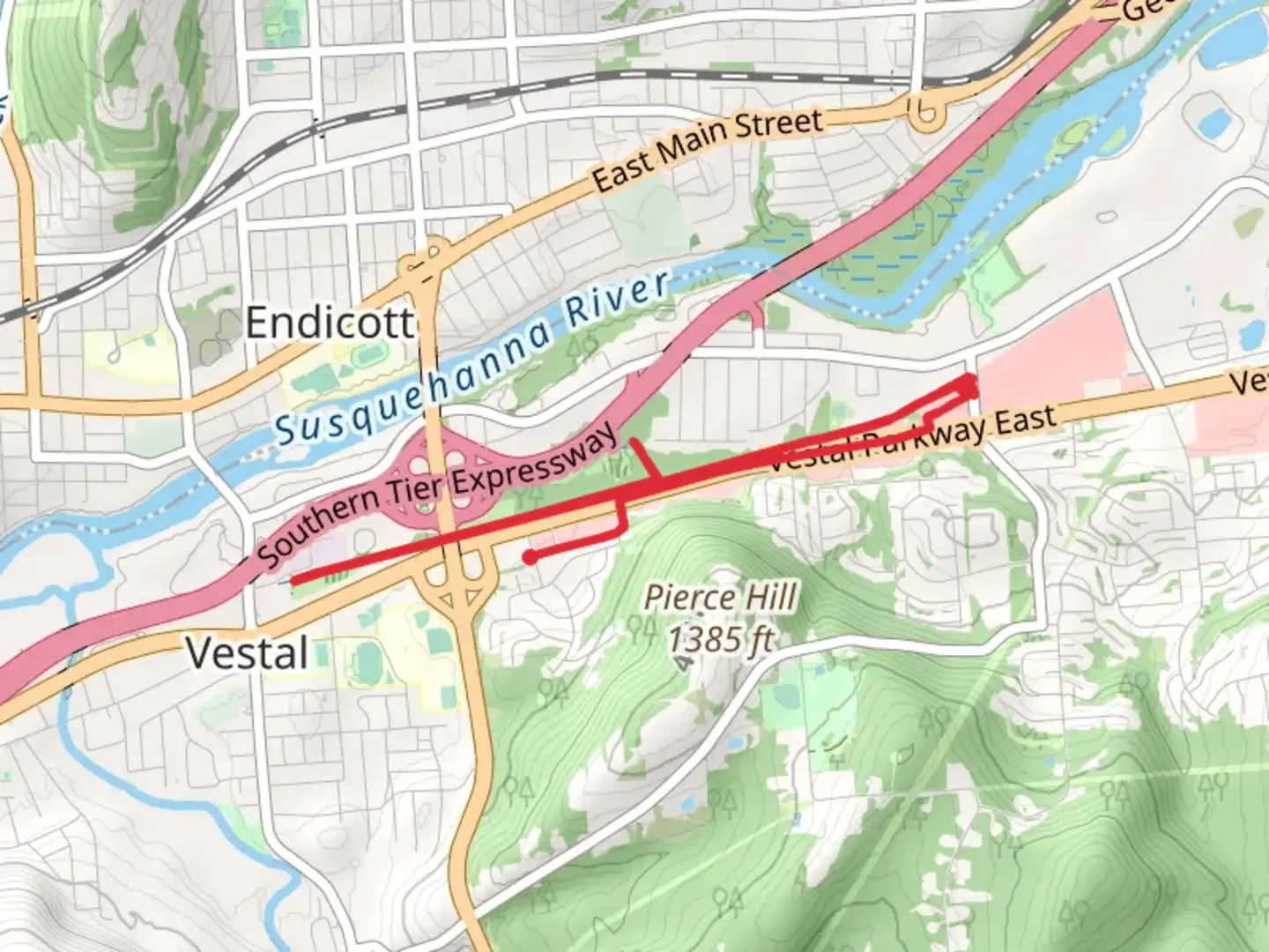 An image depicting the trail Vestal Rail Trail and its surrounding area.