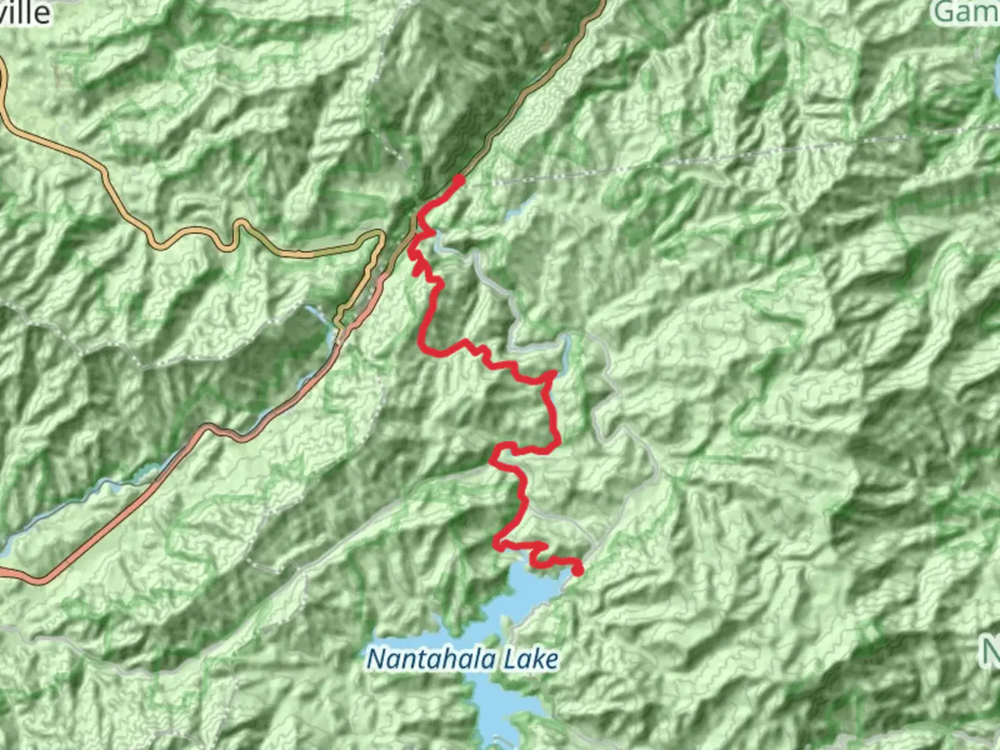 An image depicting the trail Bartram Trail - Nantahala and its surrounding area.