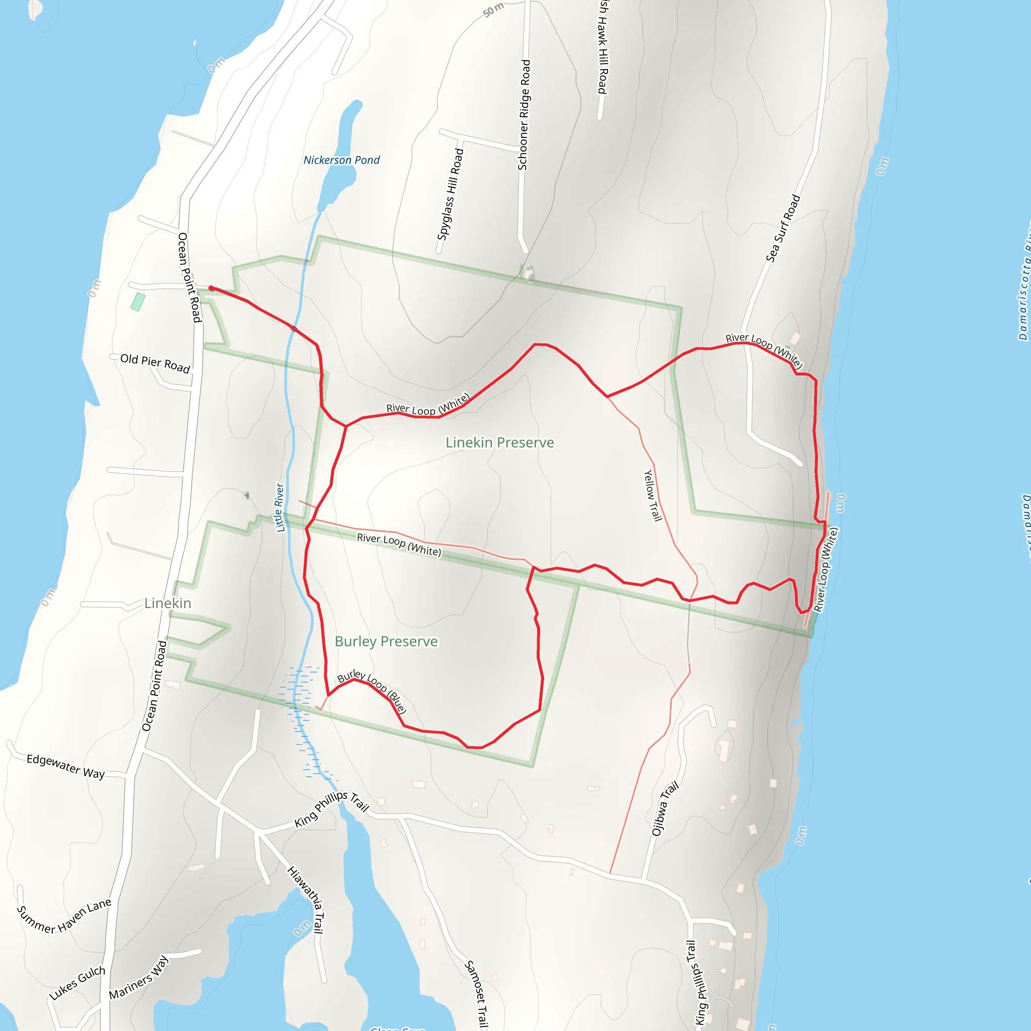 River Loop - White mobile static map