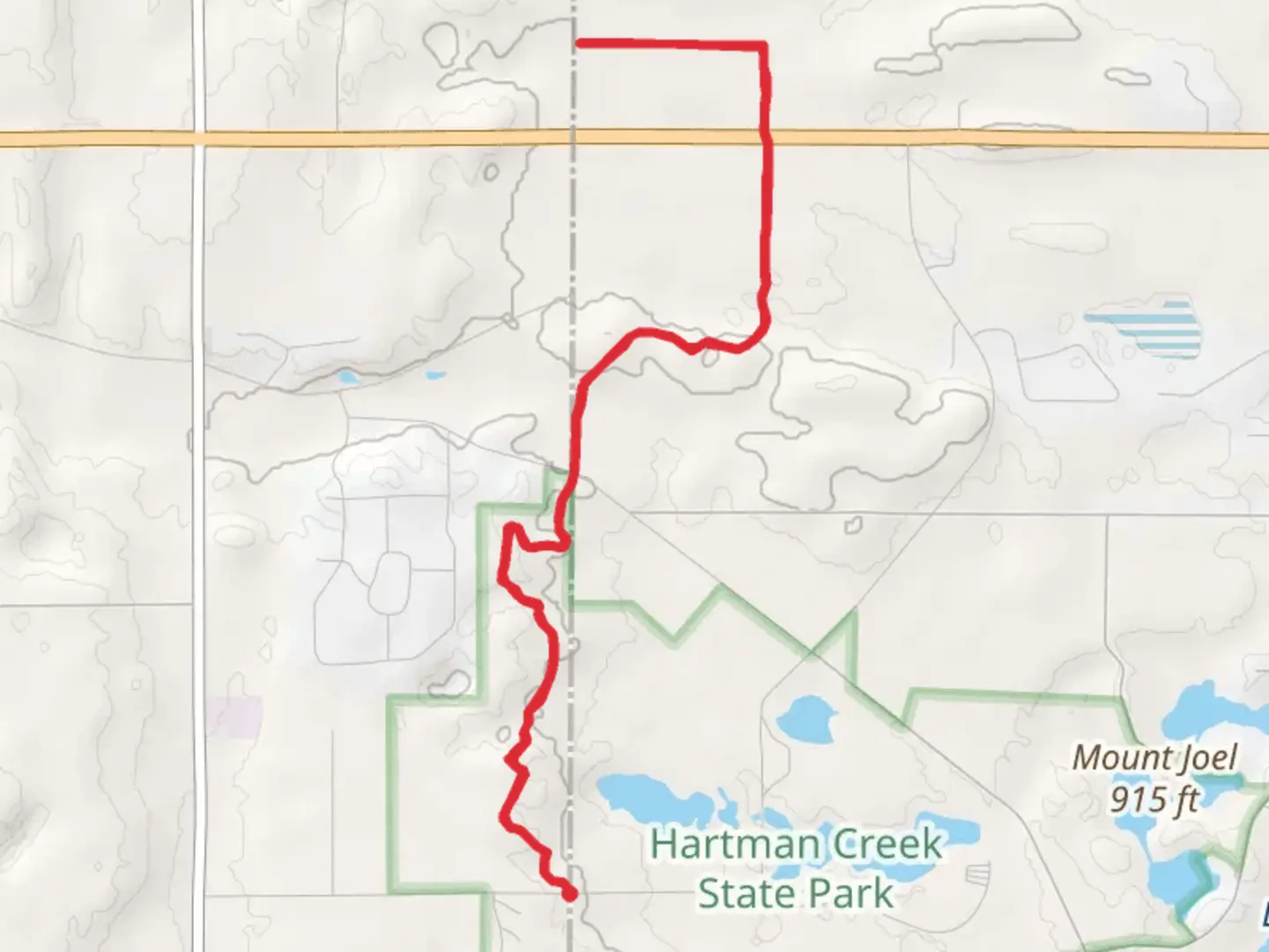 An image depicting the trail Ice Age Trail from Allen Lake and its surrounding area.