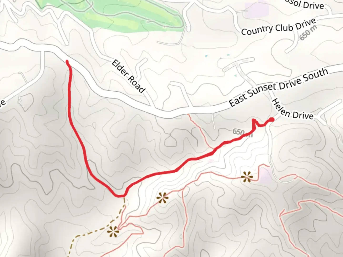 An image depicting the trail Teddy's Trail and its surrounding area.