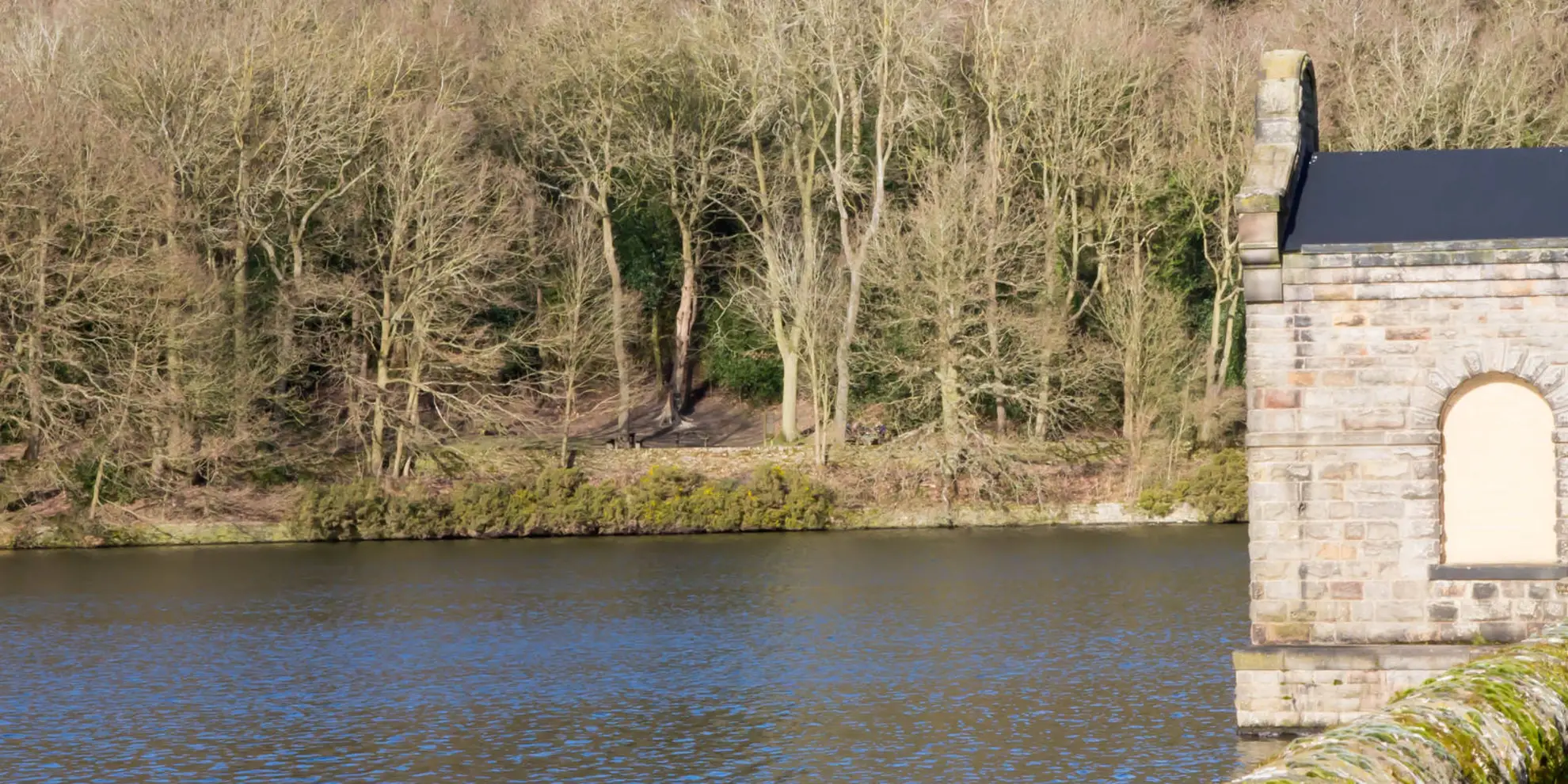 An image depicting the trail Linacre Reservoir Walking Route and its surrounding area.
