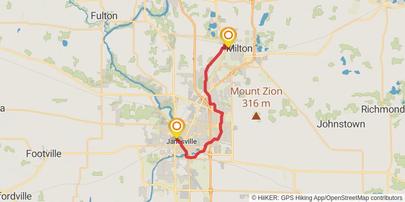 Ice Age National Scenic Trail stage 63 Map