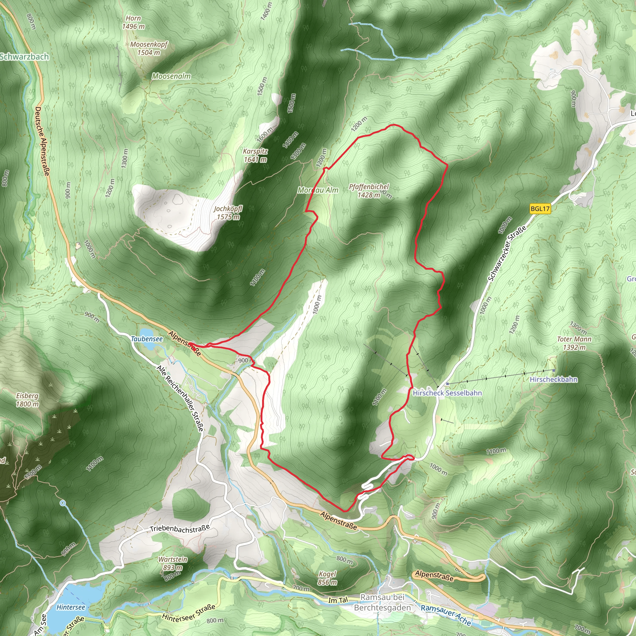 AV Weg and SalzAlpenSteig Loop mobile static map