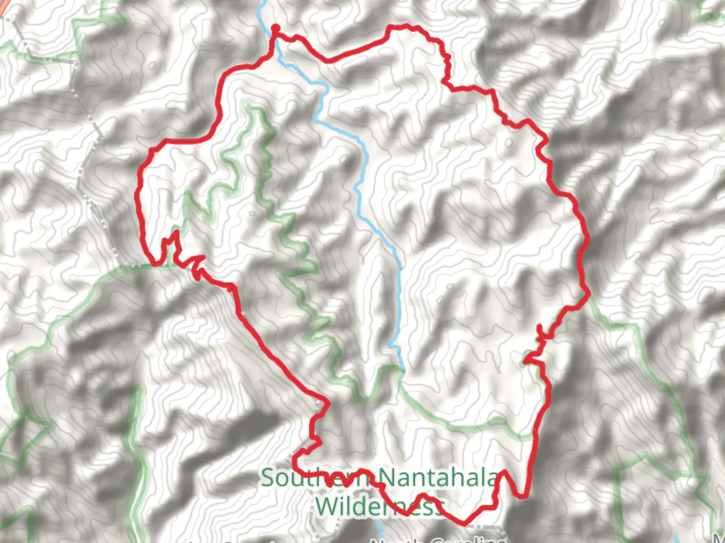 An image depicting the trail Long Branch, Betty Creek Gap, Appalachian and Standing Indian Loop Trail and its surrounding area.