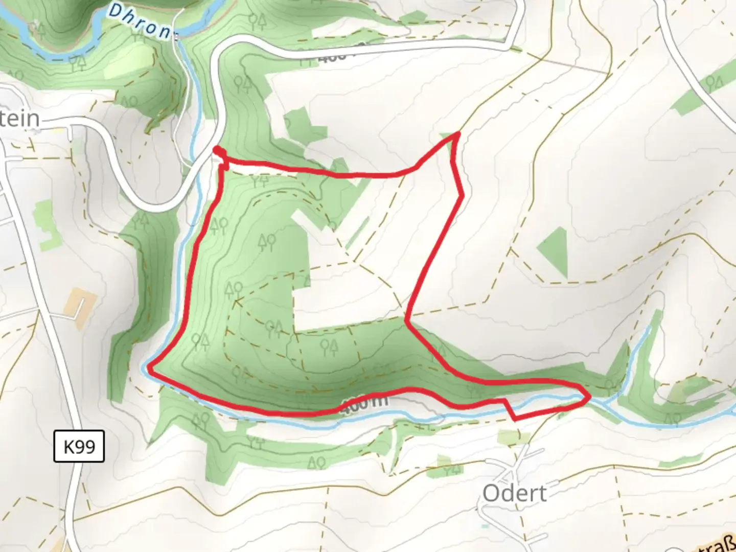 An image depicting the trail Walholzkirche and Meisburg Kaul Loop and its surrounding area.