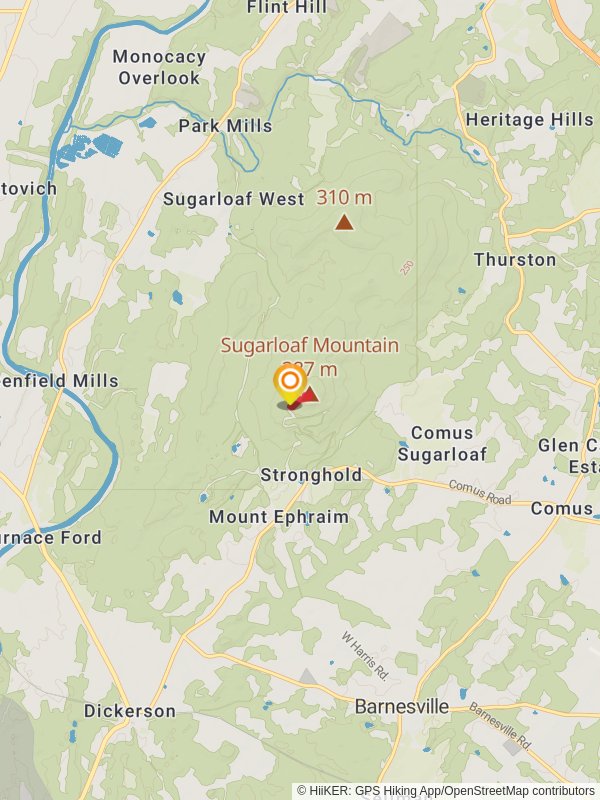 Sugarloaf Mountain via AM Thomas Green Trail